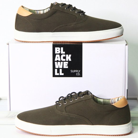 Green Canvas Sneakers Blackwell - Shoes Size 12 - Never Worn - Picture 3 of 7